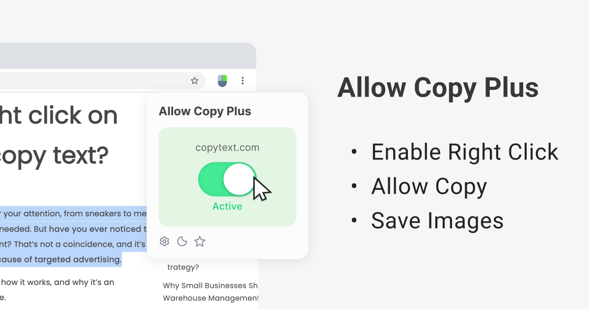 Allow Copy Extension – Unlock Text Selection and Copy on Any Website